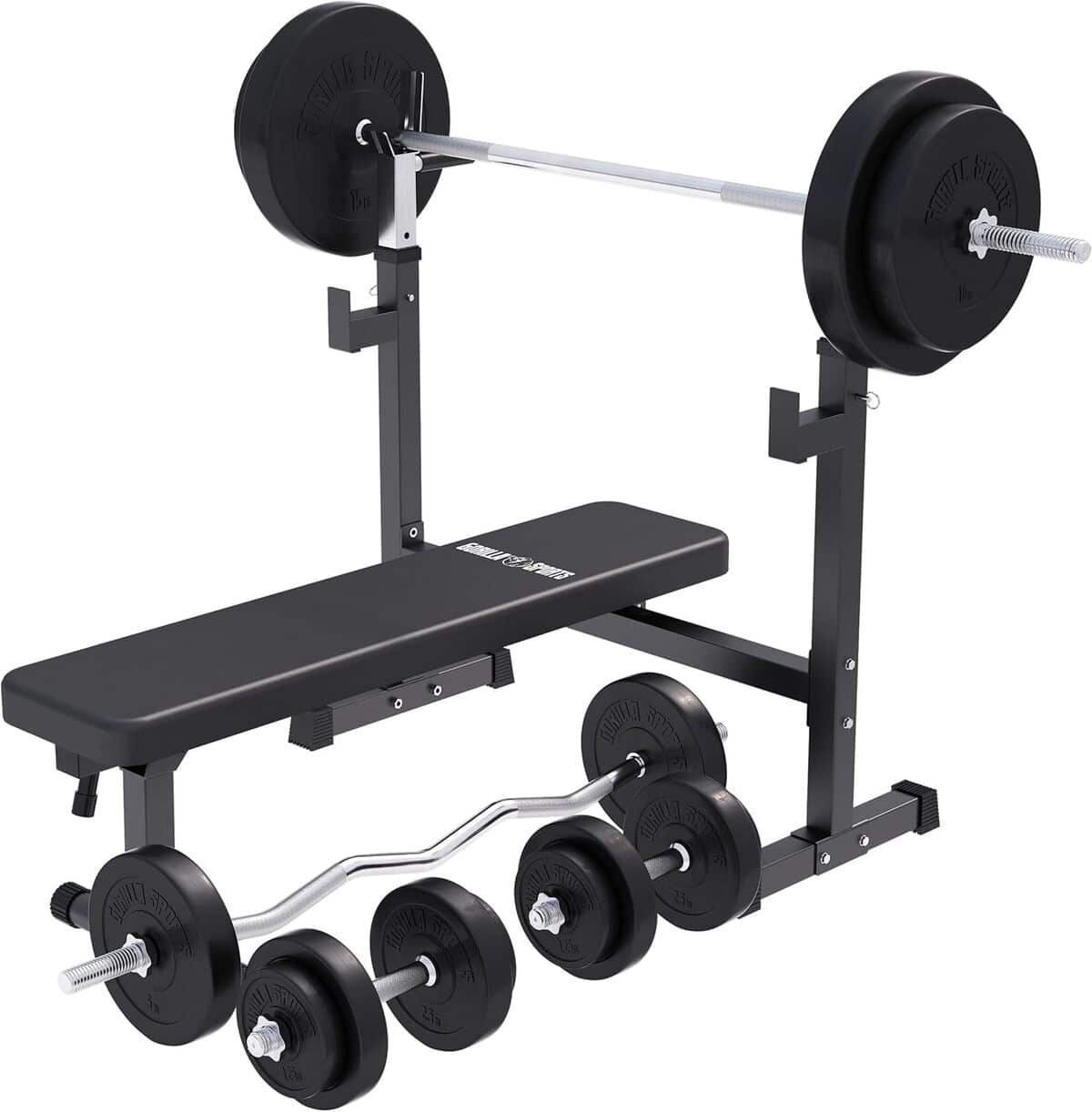 Test du banc de musculation Gorilla Sports 100 kg pliable et réglable
