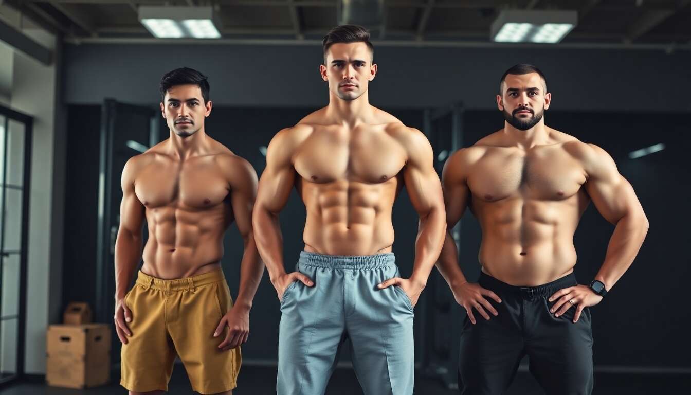 Les trois types de morphotypes : ectomorphe, m&eacute;somorphe, endomorphe