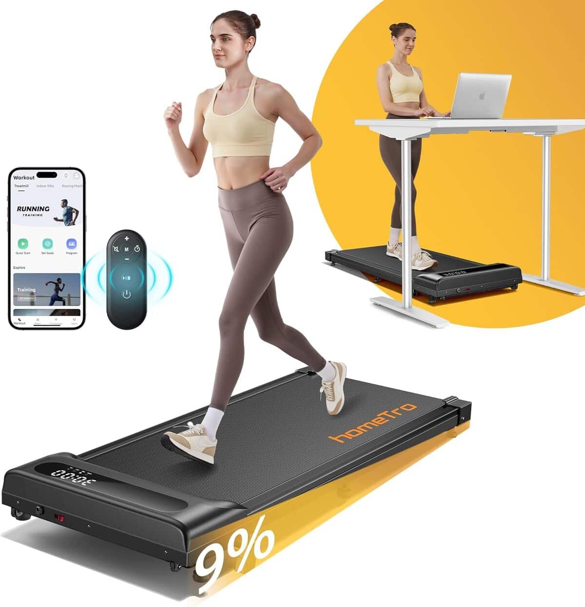 Test du homeTro tapis de course inclinable 2.5HP : compact et performant