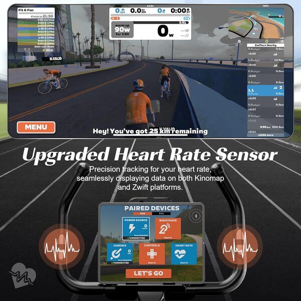 LABGREY Vélo d'Appartement, Vélo de Fitness d'Exercice d'Intérieur Silencieux avec Écran LCD, Guidon et Siège Réglables, Résistance Ajustable pour l'Entraînement Cardio à la Maison