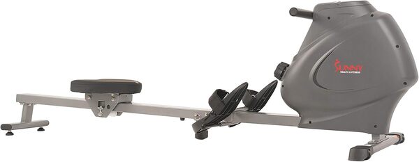 Sunny Health & Fitness Rameur magnétique Pliable et Compact, 285 LB Max, Mouvement synergique, écran LCD, Super Silencieux, pédales ergonomiques, SF-RW5801.