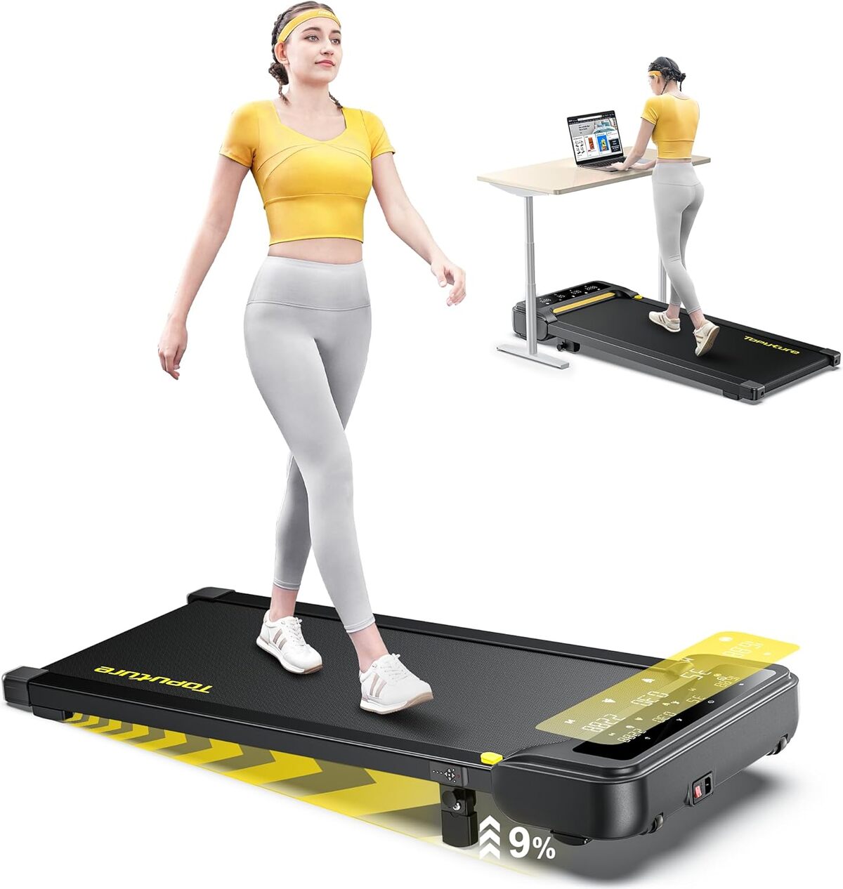 Test du tapis de course 2 en 1 compact et portable 2.5 HP
