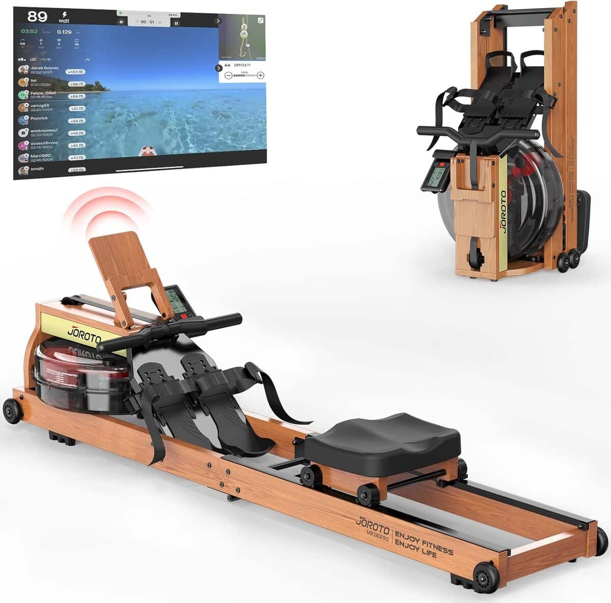 Test : rameur pliable Bluetooth Joroto 150 kg