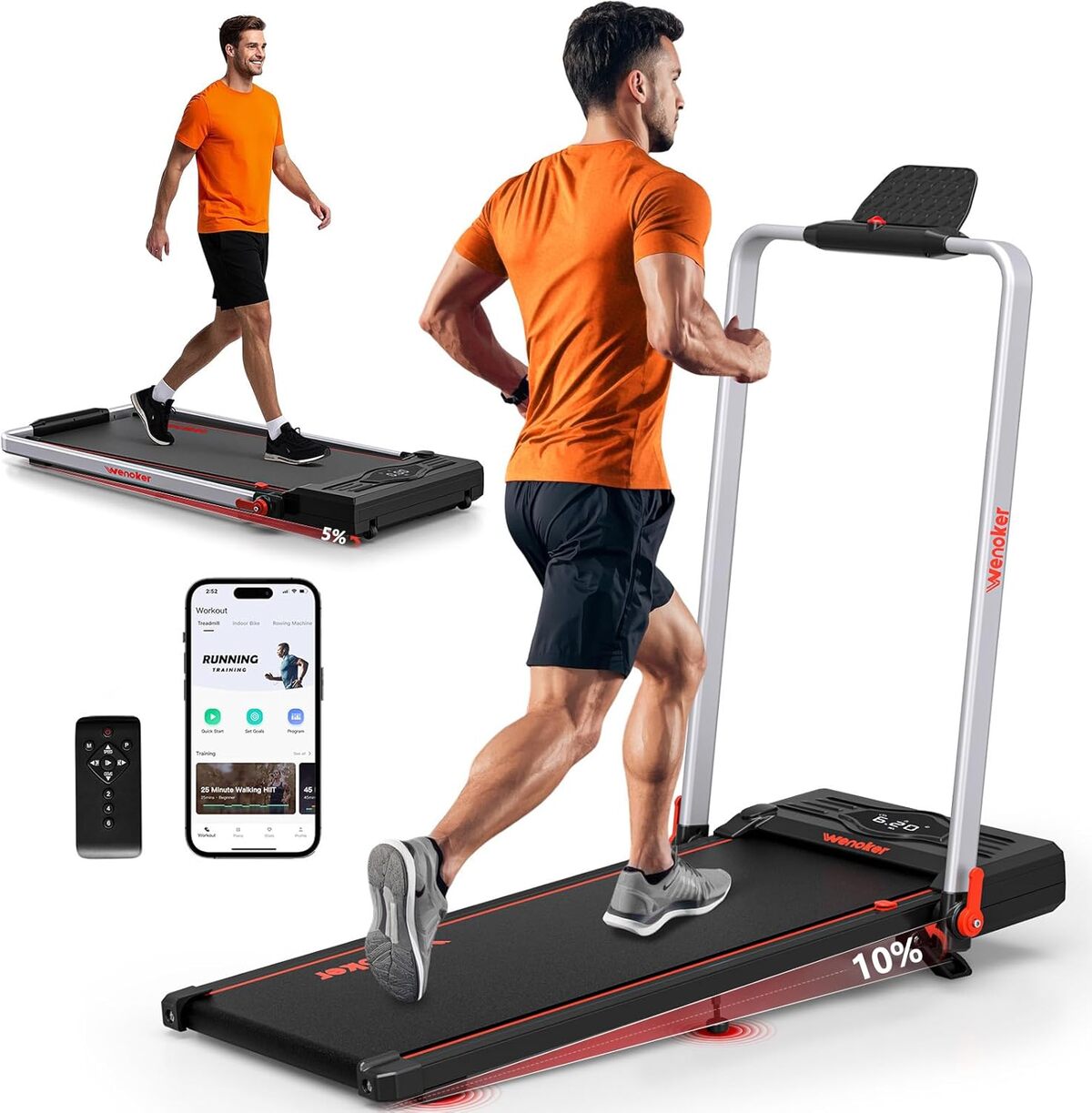 Test : tapis de course inclinable et pliable 12 km avec télécommande