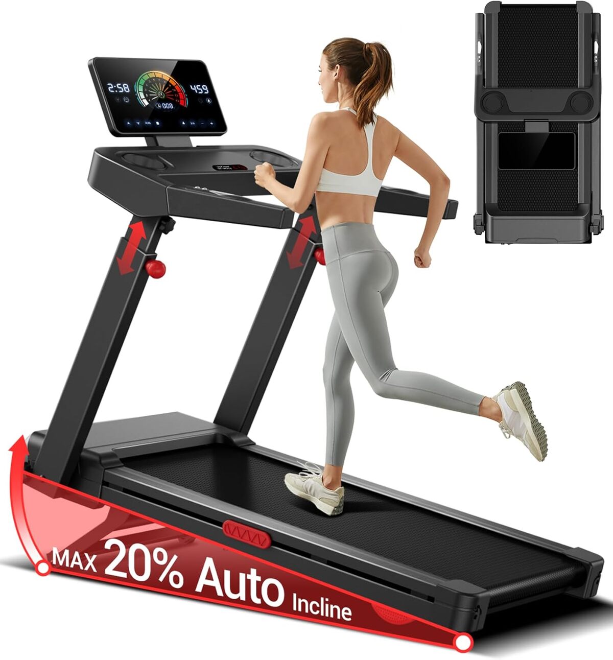 Test : uMAY tapis de course moteur 3, 5 CV pliable
