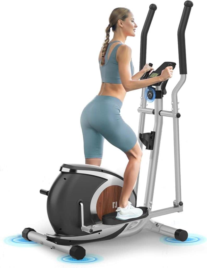 Test : vélo elliptique argenté Bluetooth 16 niveaux ultra-silencieux