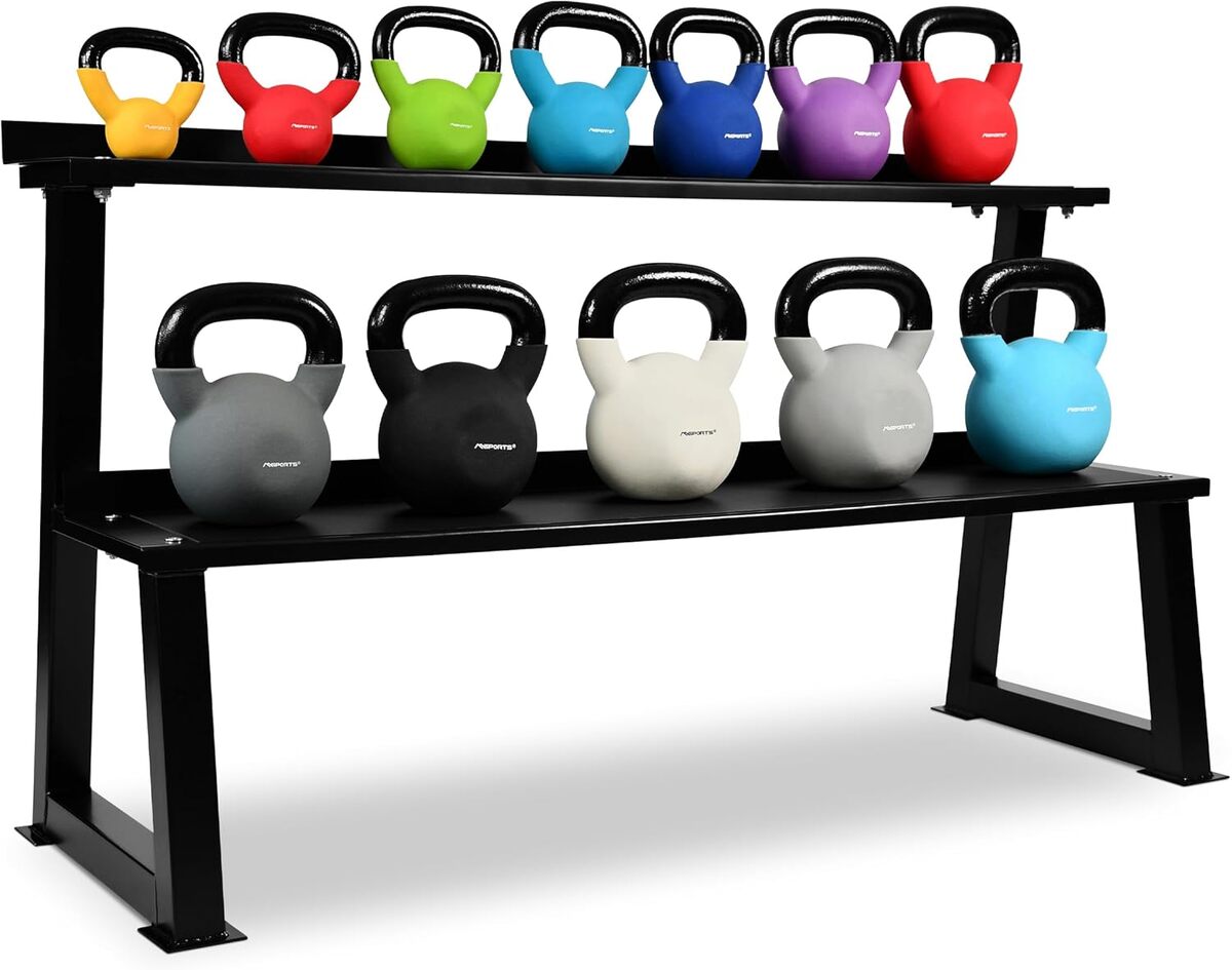 Test du kettlebell rack 2 niveaux MSPORTS