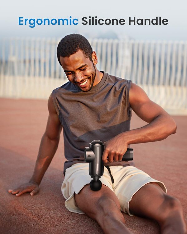 RENPHO Profond Mouchoirs Le Muscle Pistolet de Massage avec 2500mAh Batterie et Portatif Affaire, Noir