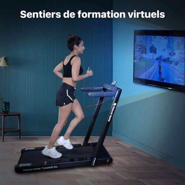Mobvoi Tapis De Course Smart AI avec L'Application TicSports pour La Maison, Le Bureau, Téléphone, Ordinateur Portable, Grande Surface De Course, 12km/h, 120kg