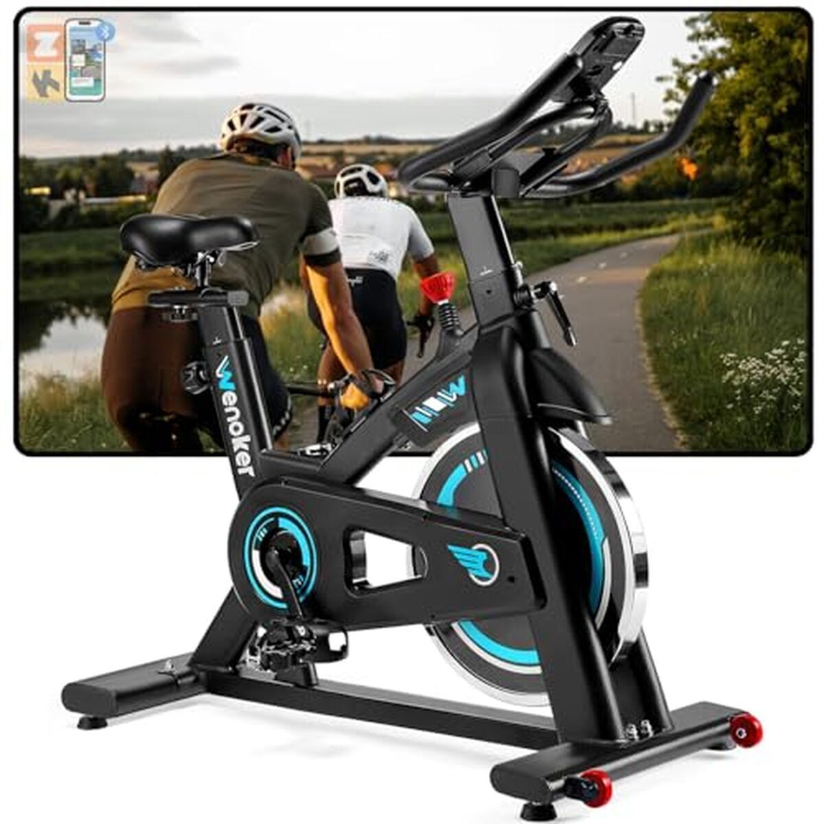 Test du vélo d'appartement Wenoker connecté avec écran LCD