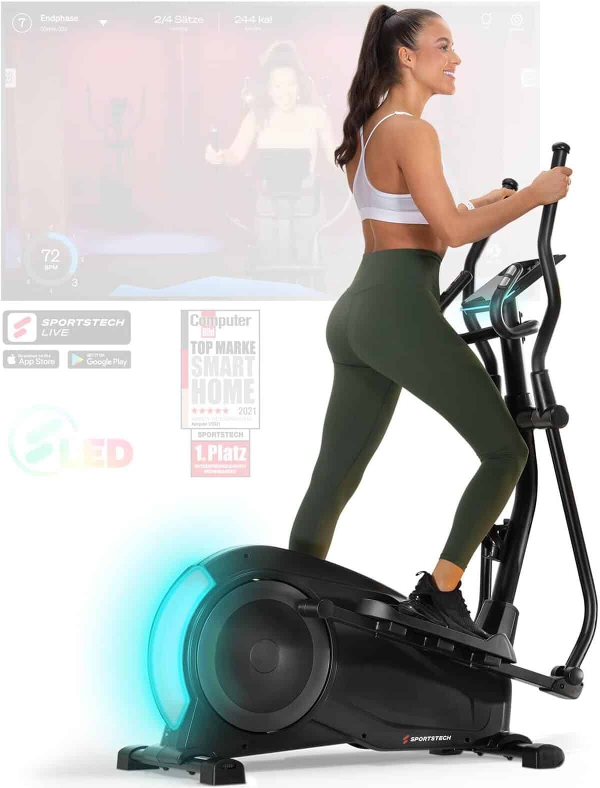 Test du vélo elliptique Sportstech CX700 : technologie LED et 12 programmes