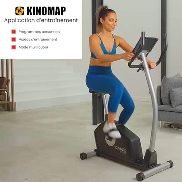 Découvrez notre avis sur le vélo motorisé Care Fitness CV-351 connecté : performance, innovation et connectivité au service de votre entraînement