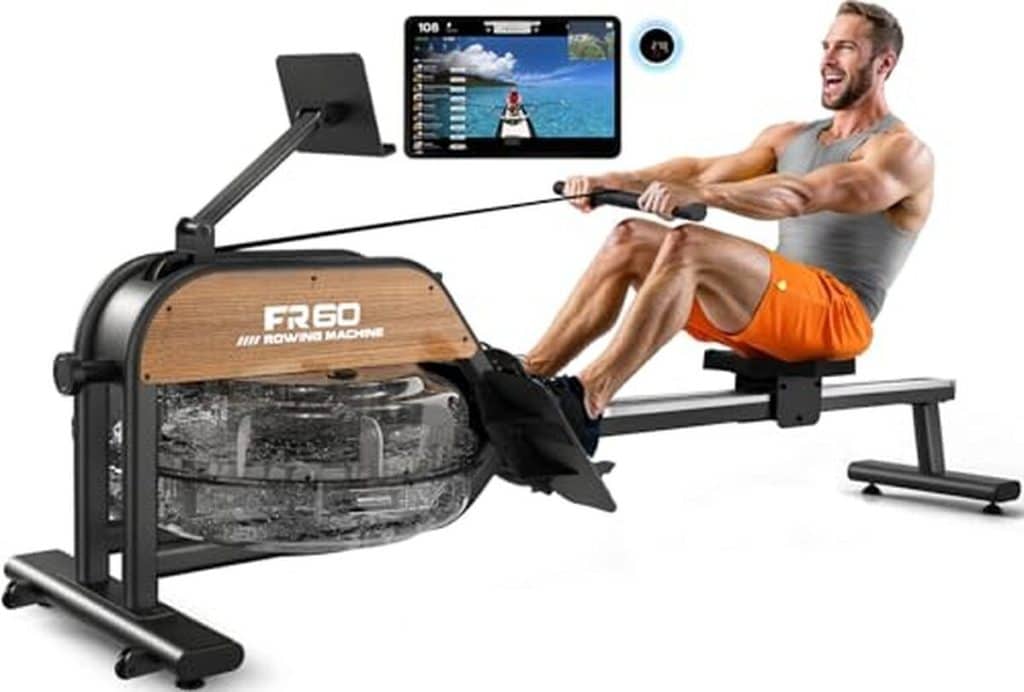Test du rameur maison WaterRower : résistance à l'eau et moniteur LED Bluetooth