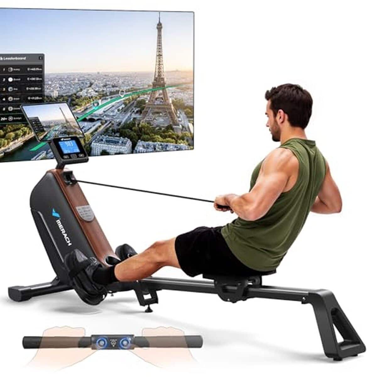 Test du rameur pliable Merach R15B4 : performance silencieuse et compacte