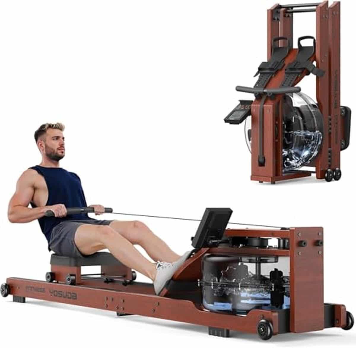 Test du rameur Yosuda pliable : qualité et confort en bois massif